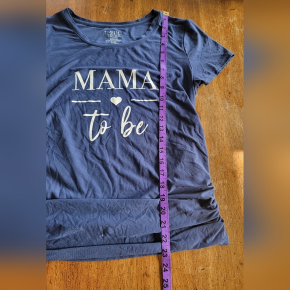 Blue Mama To Be Maternity Shirt - Size Small - Picture 4 of 4